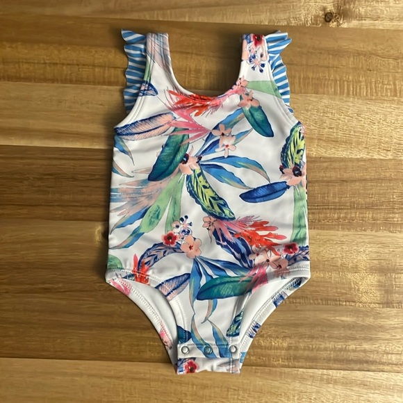 Oasis Other - NWOT Oasis Tropical One-piece Baby Swimsuit, 6-9m